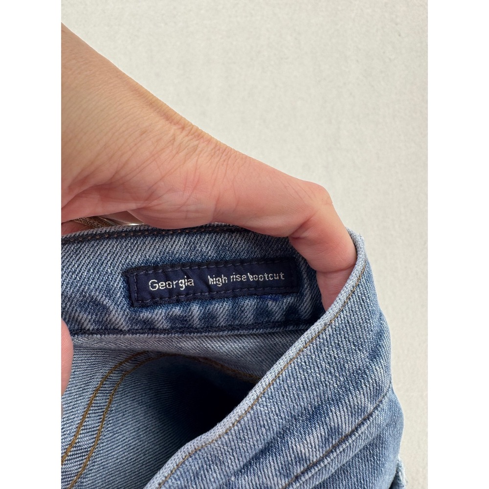 Citizens of Humanity Georgia High Rise Bootcut Split Hem Jeans Blue 25 - Picture 5 of 14